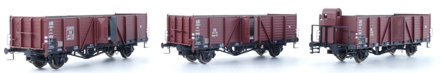 Exact-Train EX20151 - H0 - 3-tlg. Set Offene Güterwagen Europ, DB, Ep. III